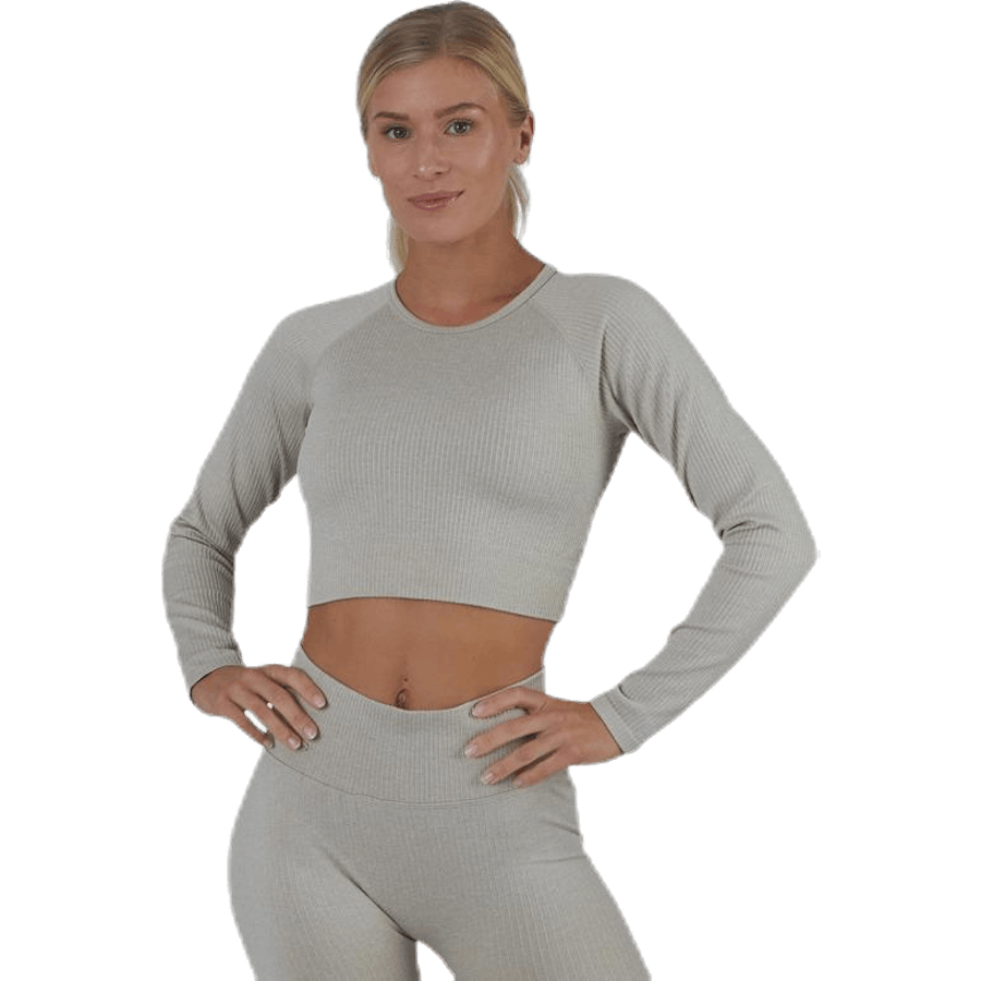 Bonnie Geripptes LS Beige