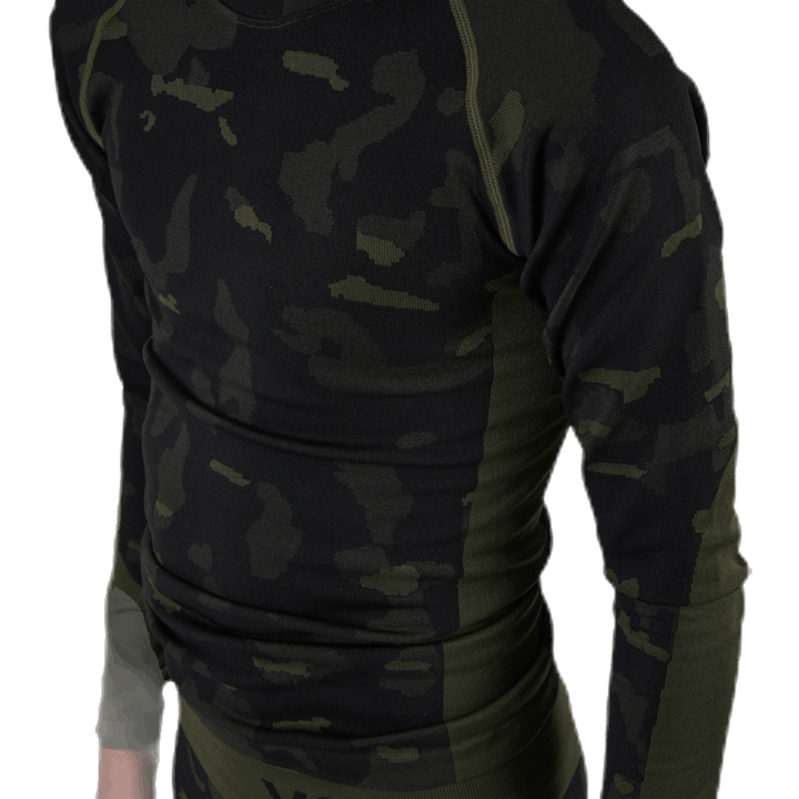 Ensemble junior sans coutures, 1ère couche, à motifs/vert