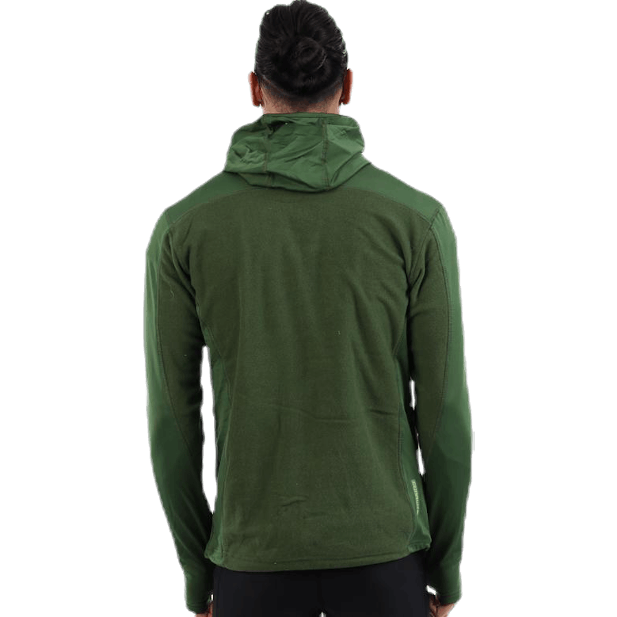 Giacca con cappuccio in pile verde