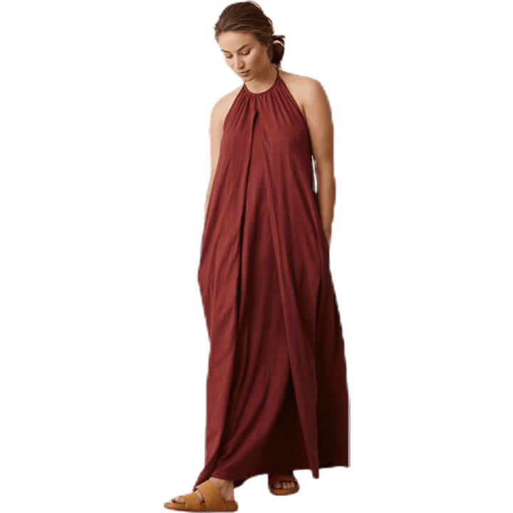 Air Šaty s výstřihem do půl pasu Červená