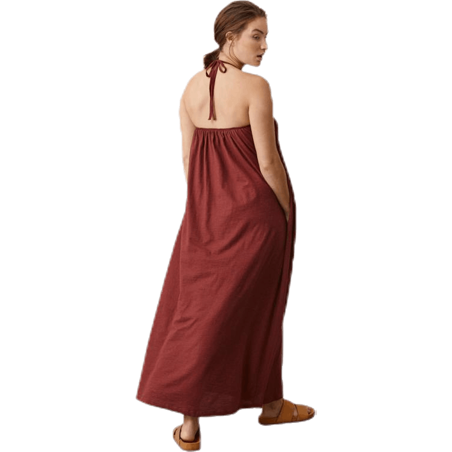 Air Šaty s výstřihem do půl pasu Červená