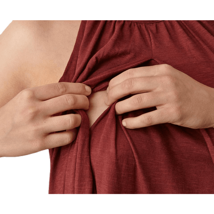 Air Šaty s výstřihem do půl pasu Červená