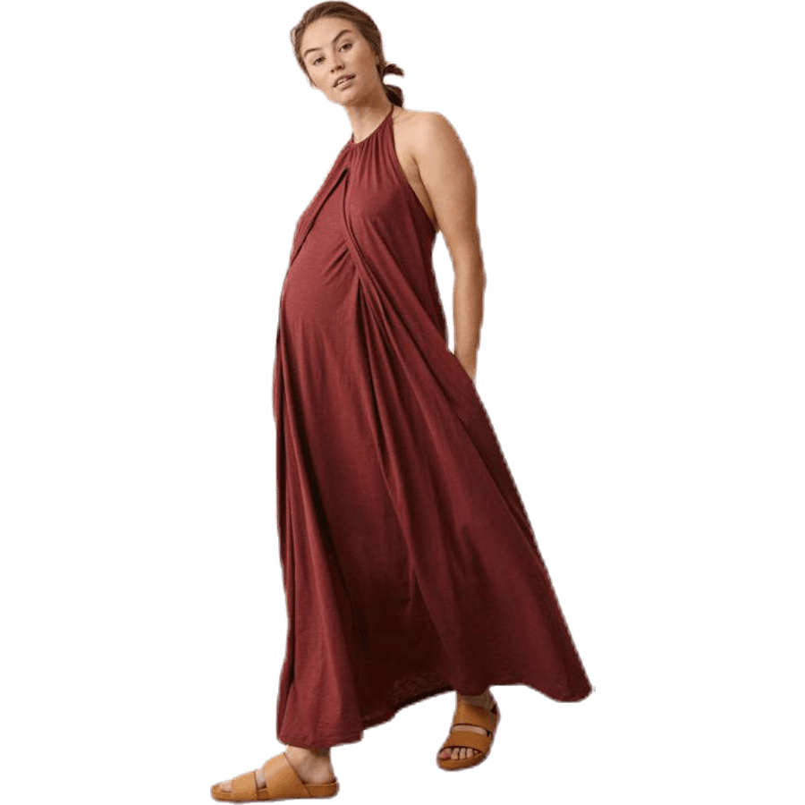 Air Šaty s výstřihem do půl pasu Červená