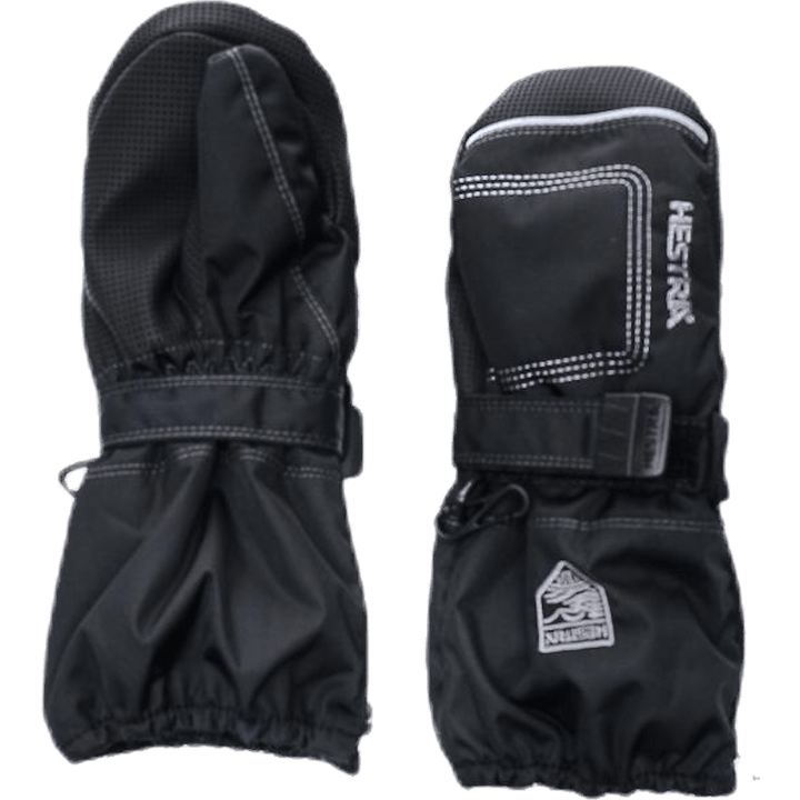 Baby Zip Long - Mitten 0-5 Years Black