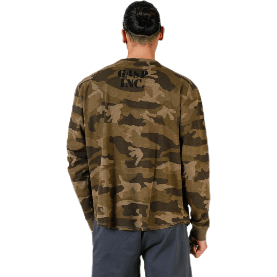 Thermal gym sweater Patterned/Green