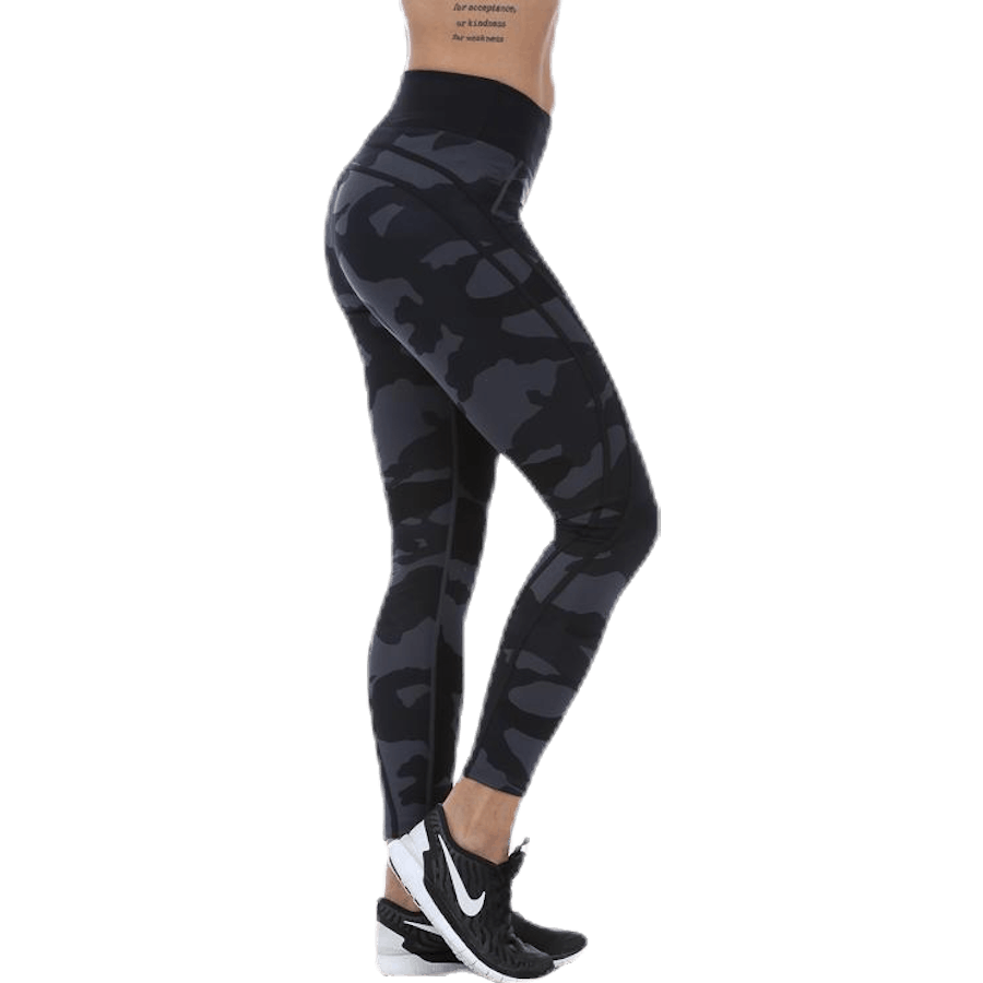 Collants hauts camouflage noirs