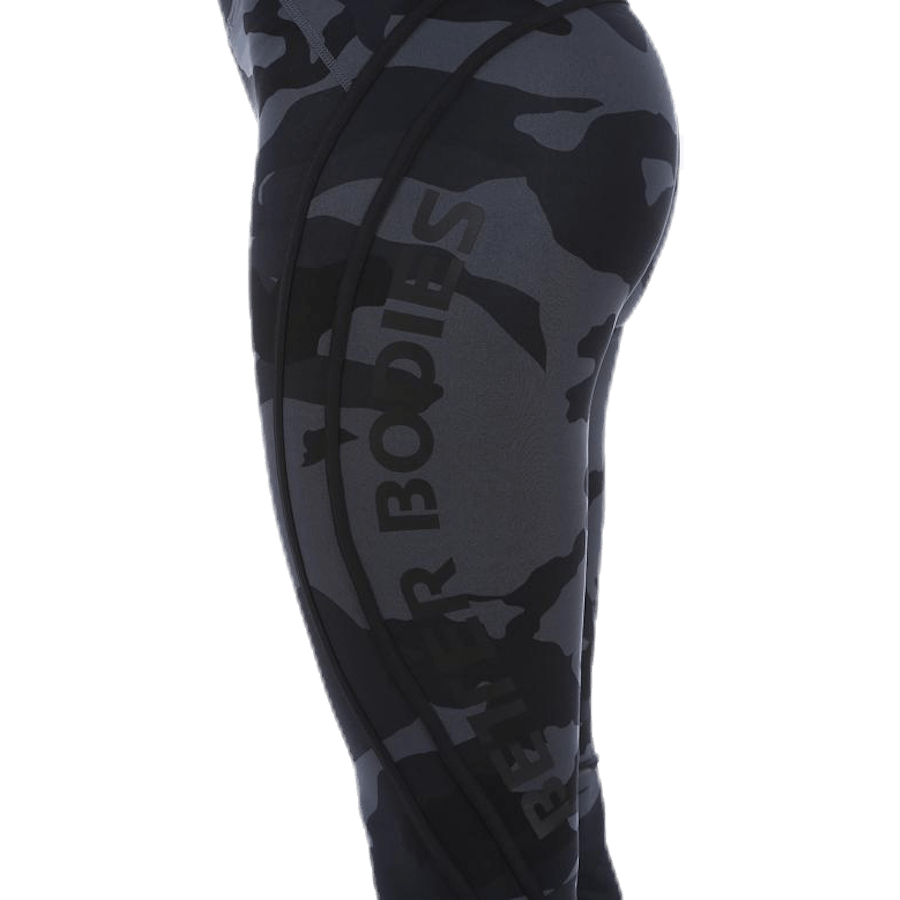Collants hauts camouflage noirs