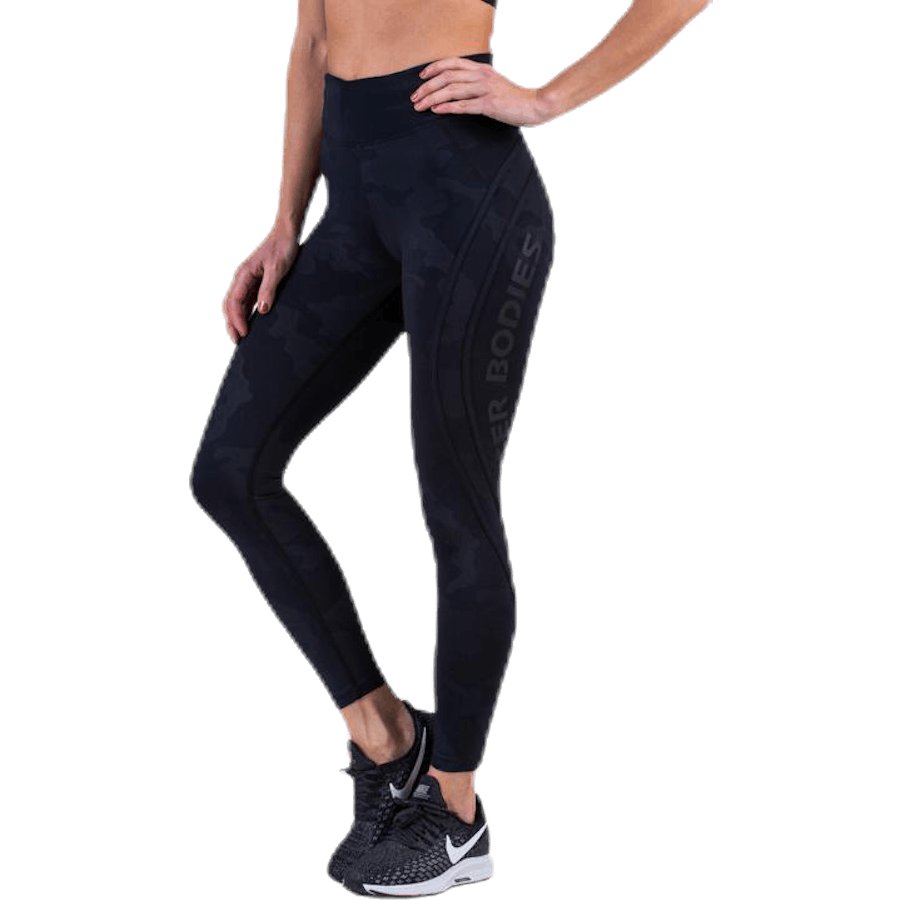 Camo High Strumpfhose Gemustert/Schwarz