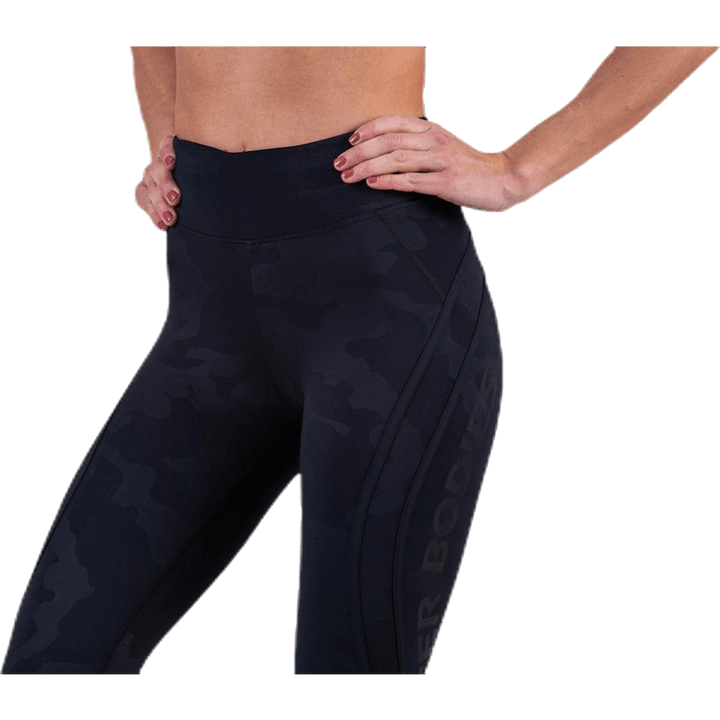 Camo High Strumpfhose Gemustert/Schwarz