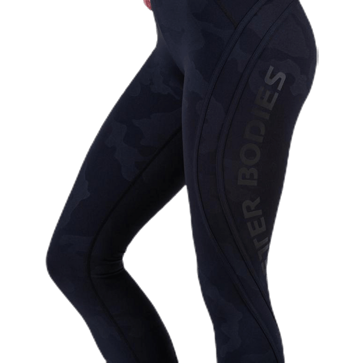 Camo High Strumpfhose Gemustert/Schwarz