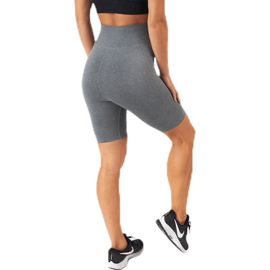 Sømløse shorts i rib Grå