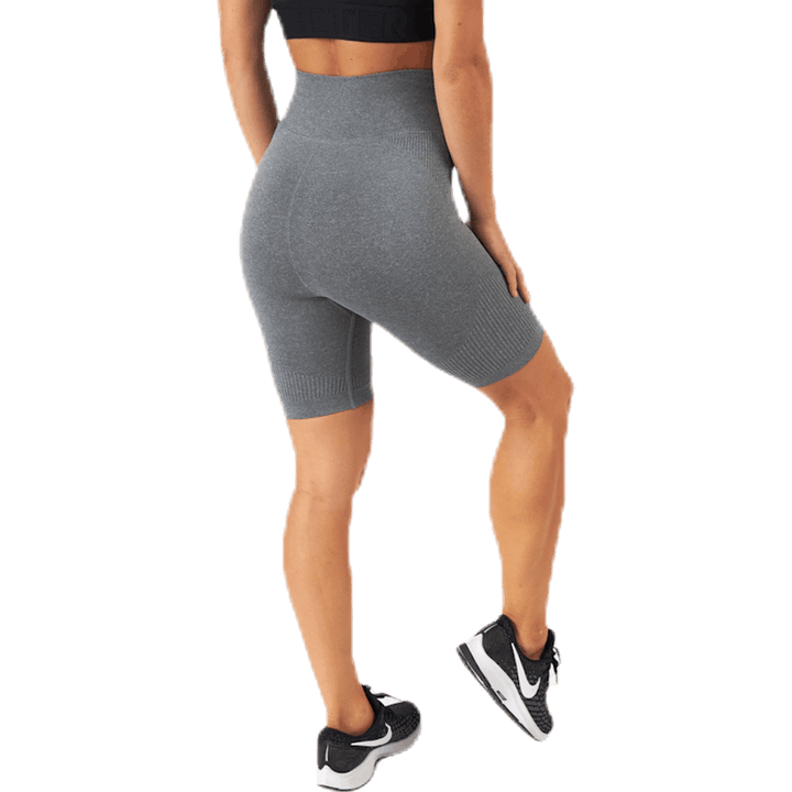 Sømløse shorts i rib Grå