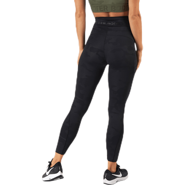 Leggings taille haute à motifs/noir