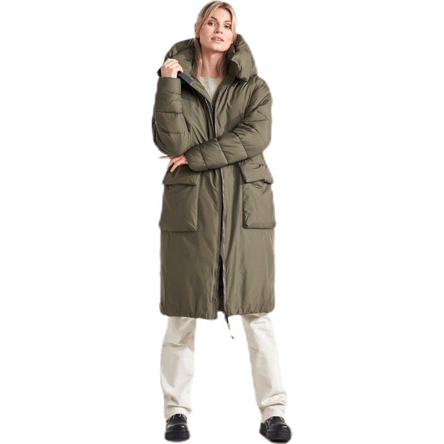 Manteau bouffant Melina vert