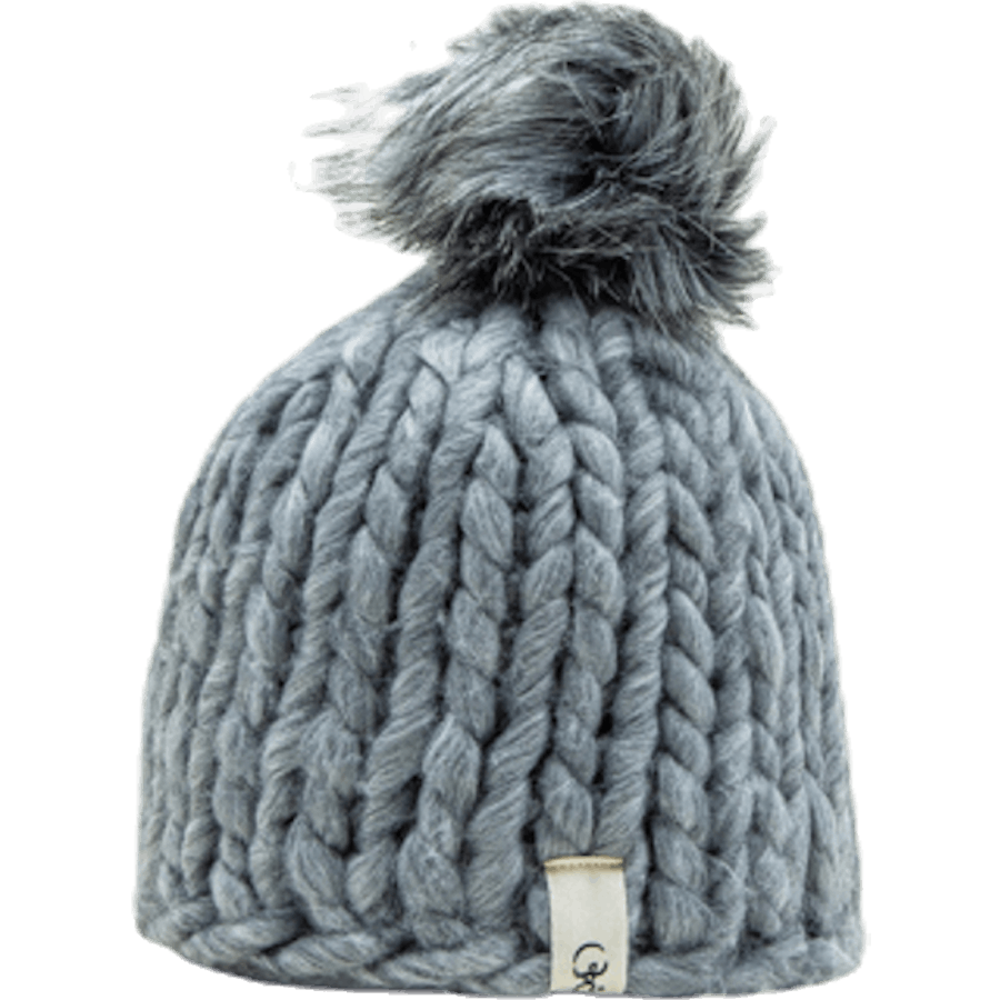 Fox Knitted Beanie Grey