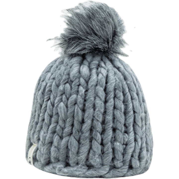 Fox Knitted Beanie Grey