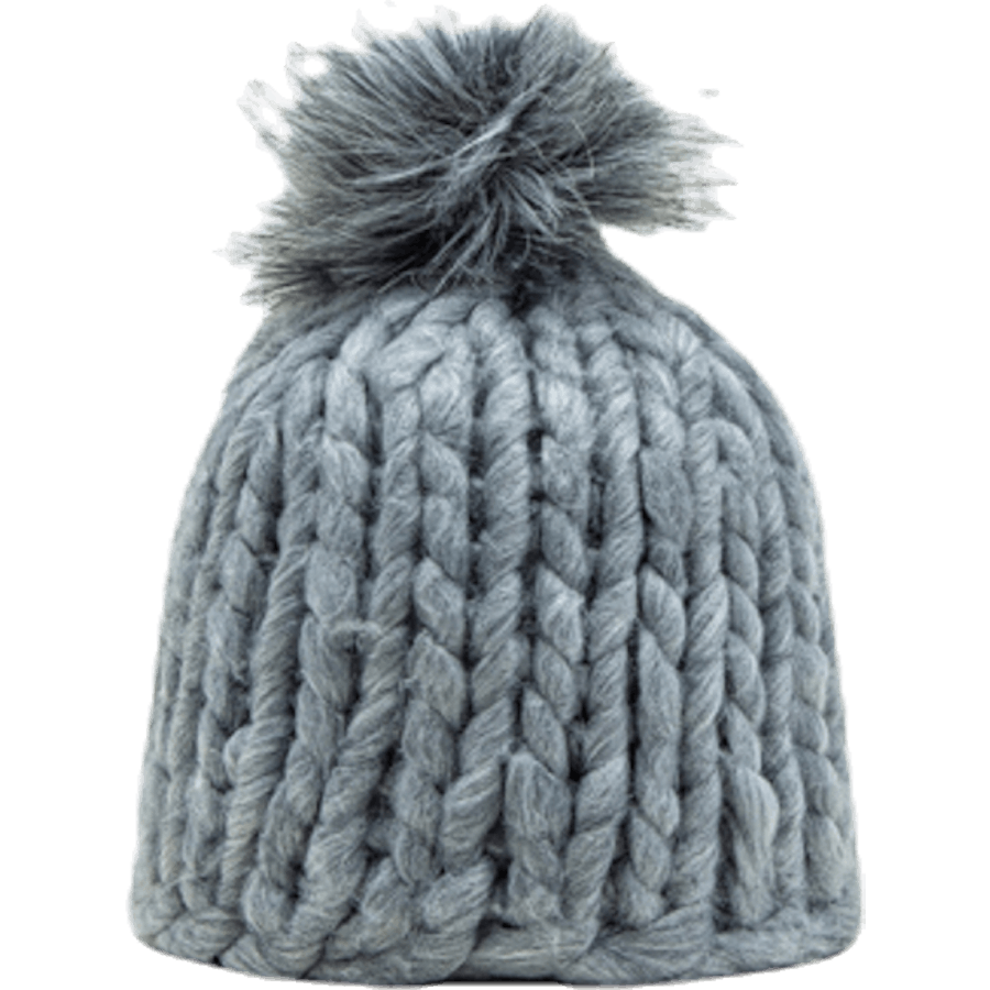 Fox Knitted Beanie Grey
