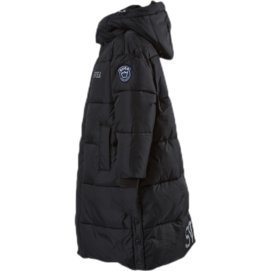 Manteau long matelassé Junior Noir