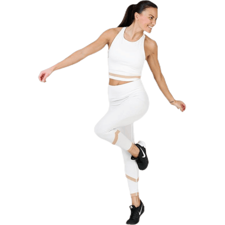 Débardeur court sans coutures blanc