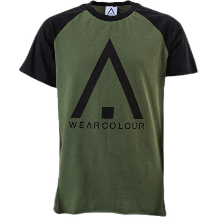 T-shirt en chiffon biologique pour jeunes, noir/vert
