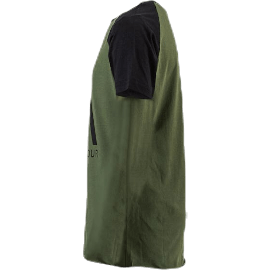 T-shirt en chiffon biologique pour jeunes, noir/vert