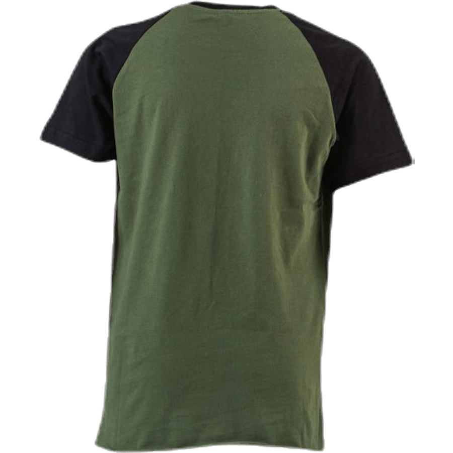 T-shirt en chiffon biologique pour jeunes, noir/vert