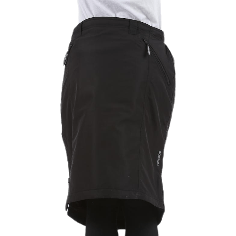 Komfortiškas sijonas, trumpas, juodas