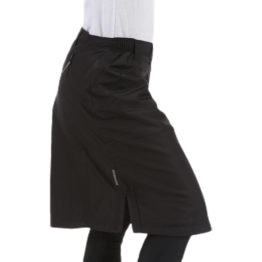 Komfortiškas sijonas, trumpas, juodas