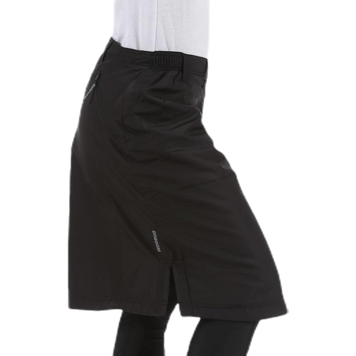 Komfortiškas sijonas, trumpas, juodas