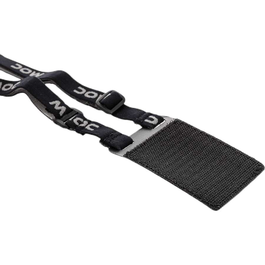 Klettplatte mit Nackenband Schwarz Schwarz