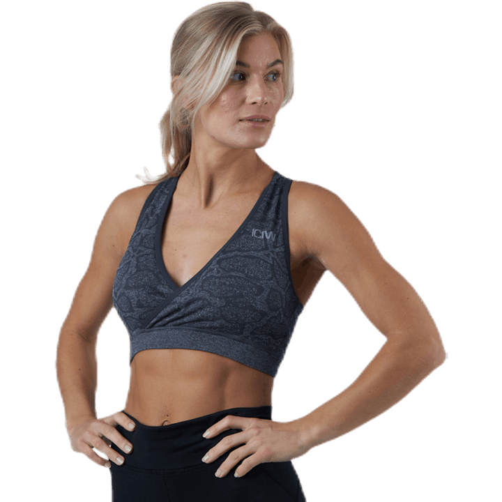 ICIW Schlange Nahtloser Sport-BH Grau