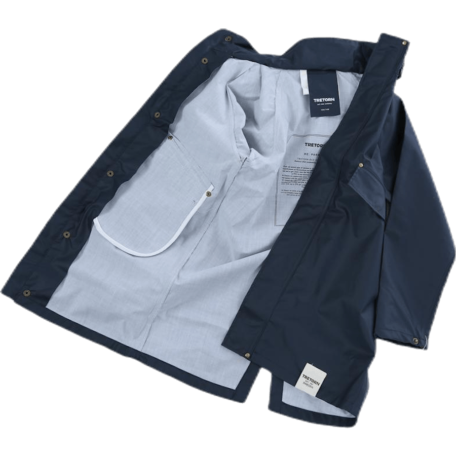 Parka Junior en PU Bleu