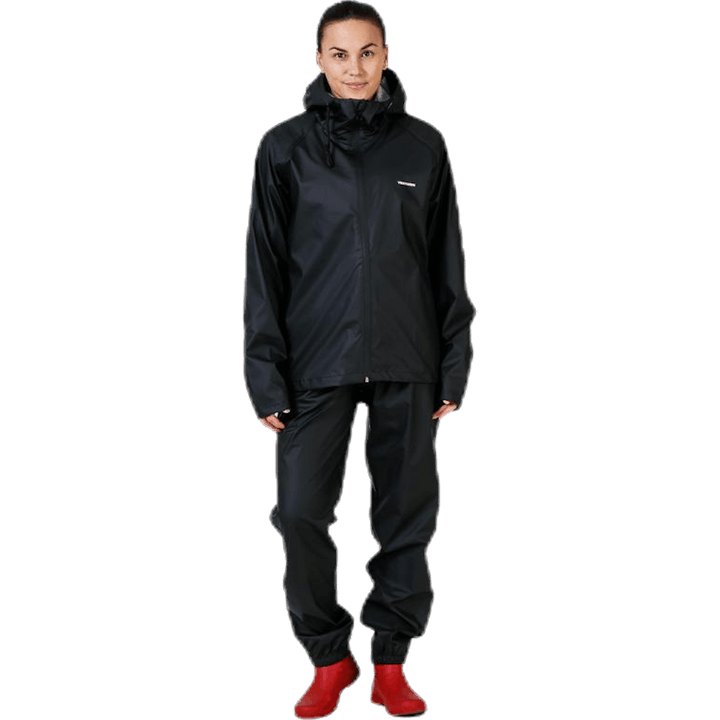 Ensemble de pluie pliable noir