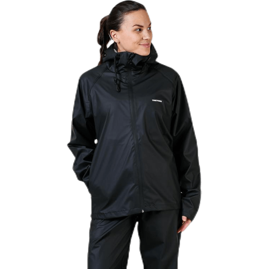 Ensemble de pluie pliable noir