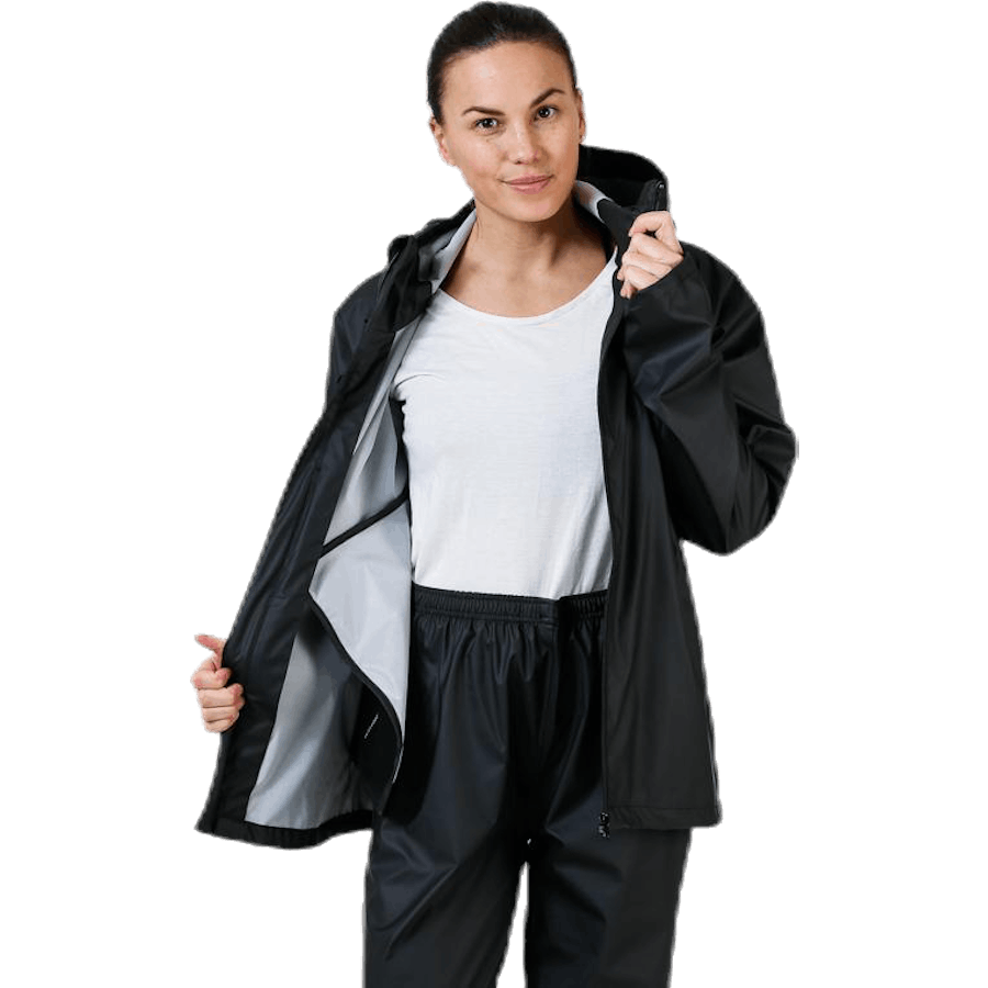 Ensemble de pluie pliable noir