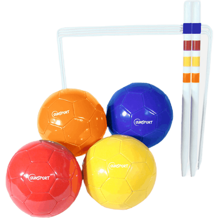 Fußball Krocket gemustert