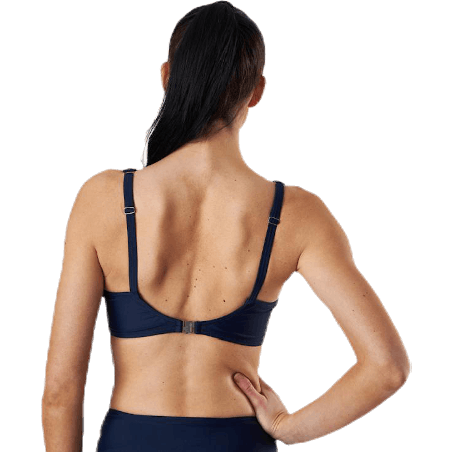 Capri Twisted Solid Soft Bra Blue