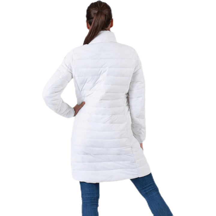 Wattierte Jacke Lang Logo Avera Weiß