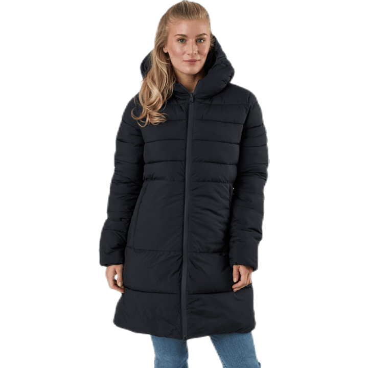 Hooded Polyfilled Jacket Black