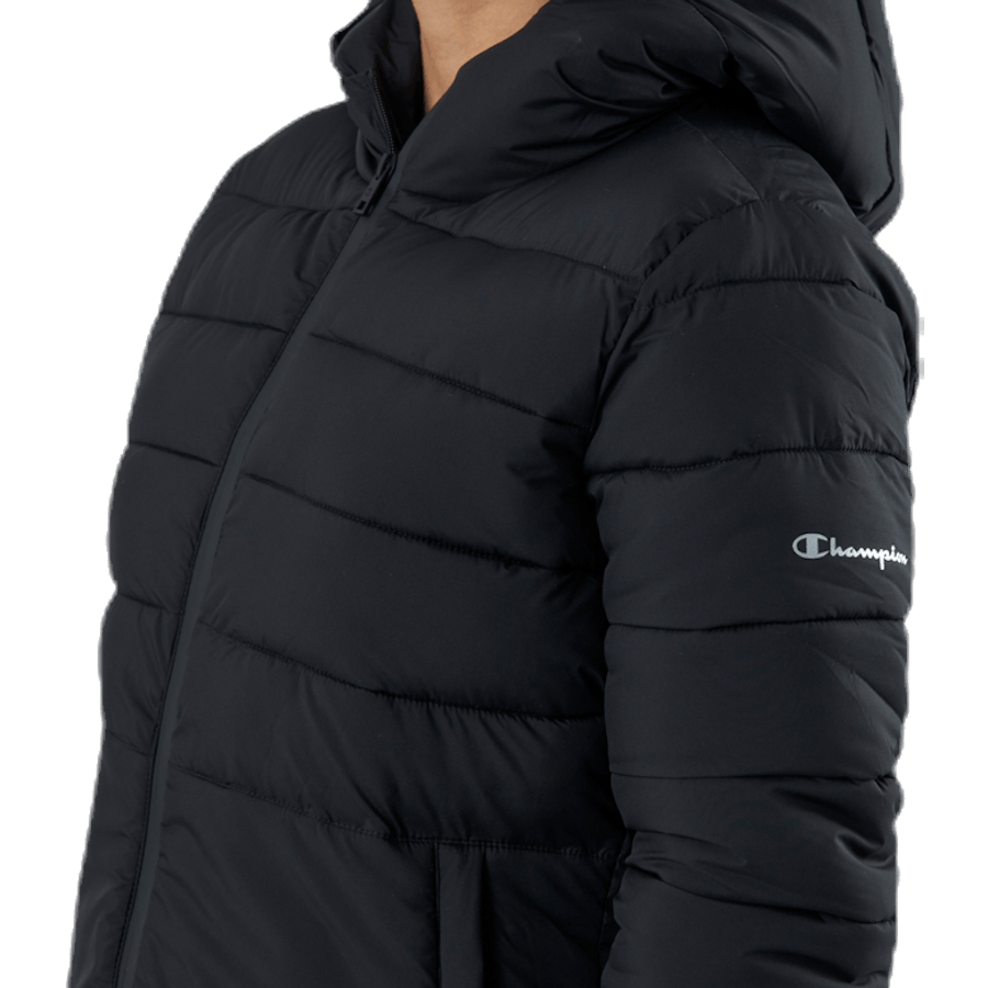 Hooded Polyfilled Jacket Black