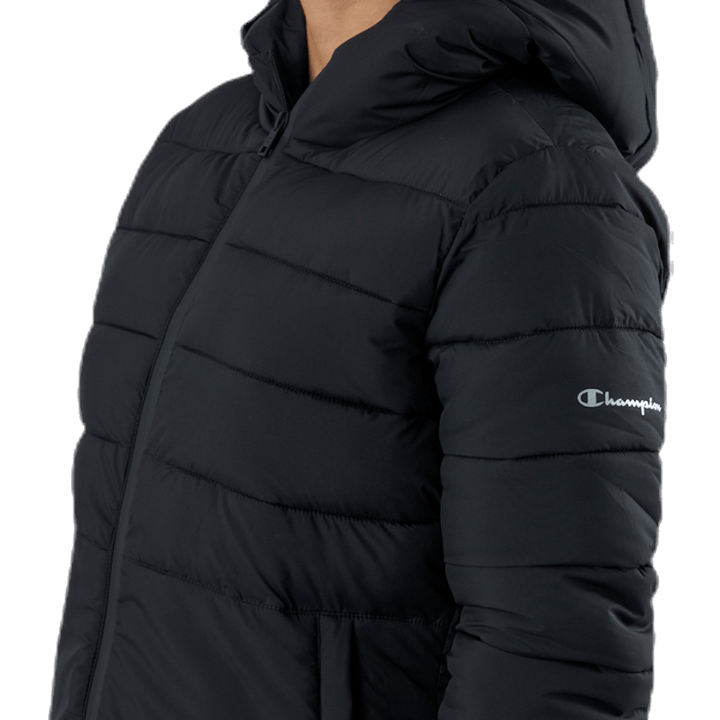 Hooded Polyfilled Jacket Black