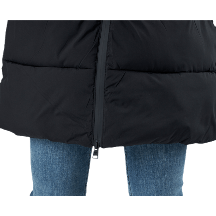 Hooded Polyfilled Jacket Black