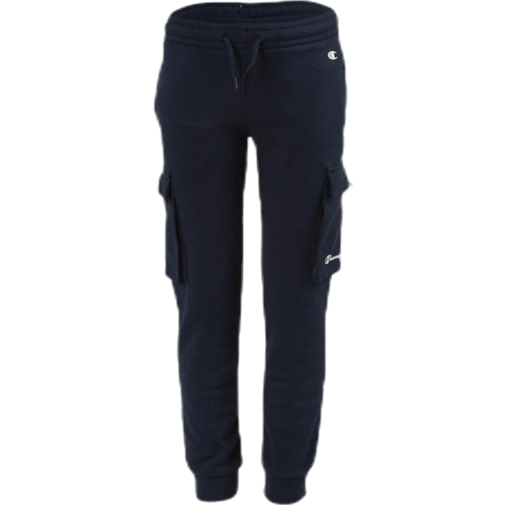 Juniorskie spodnie z mankietami ze ściągacza w kolorze niebieskim