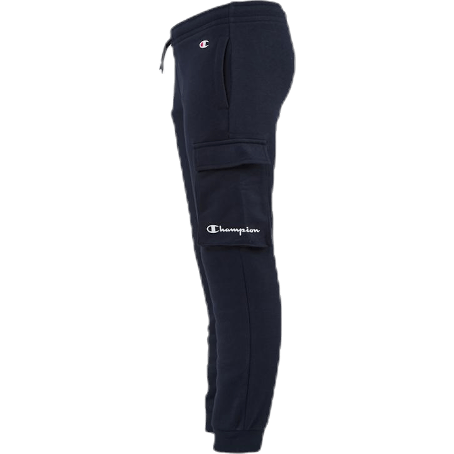 Juniorskie spodnie z mankietami ze ściągacza w kolorze niebieskim