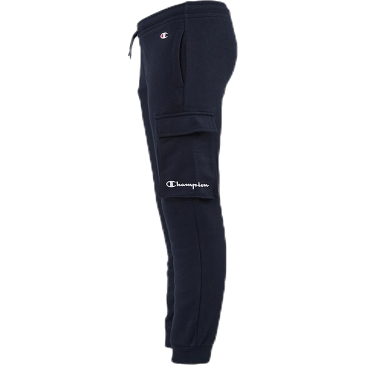 Juniorskie spodnie z mankietami ze ściągacza w kolorze niebieskim