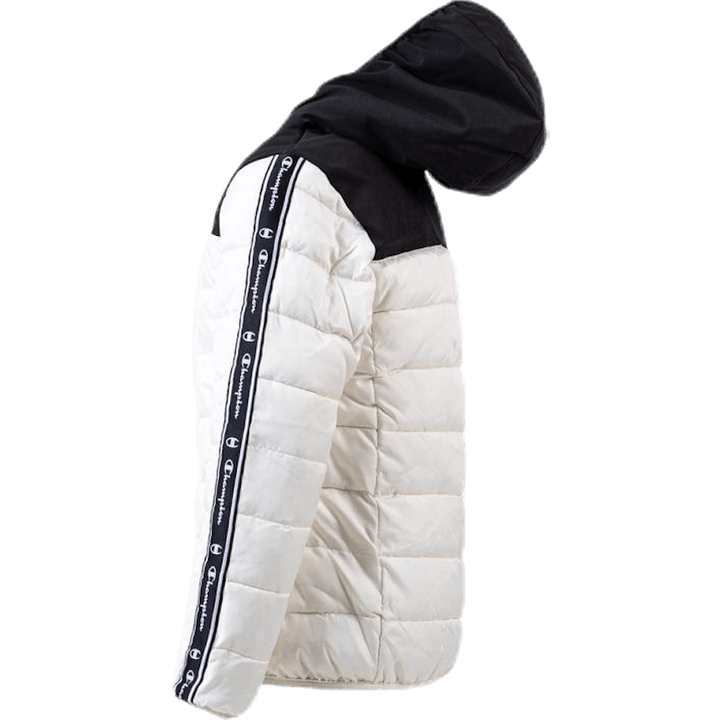 Jacka med huva för flickor Vit/Svart