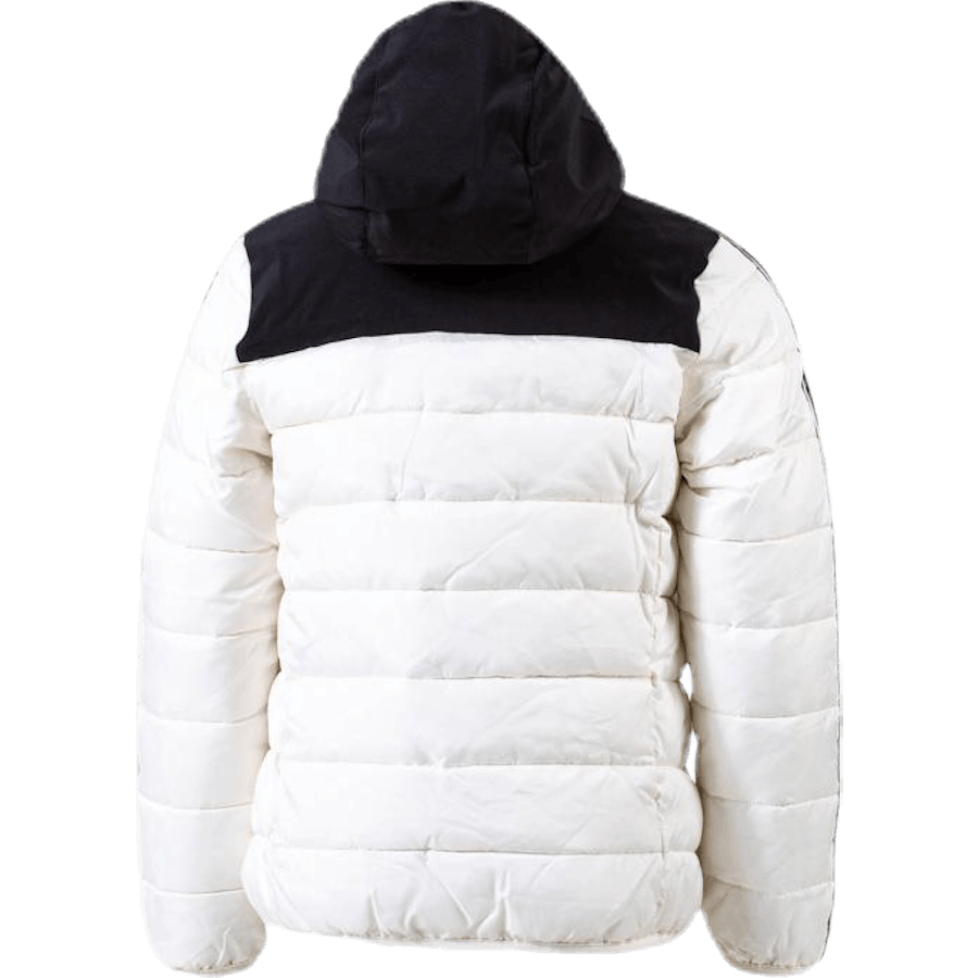 Jacka med huva för flickor Vit/Svart