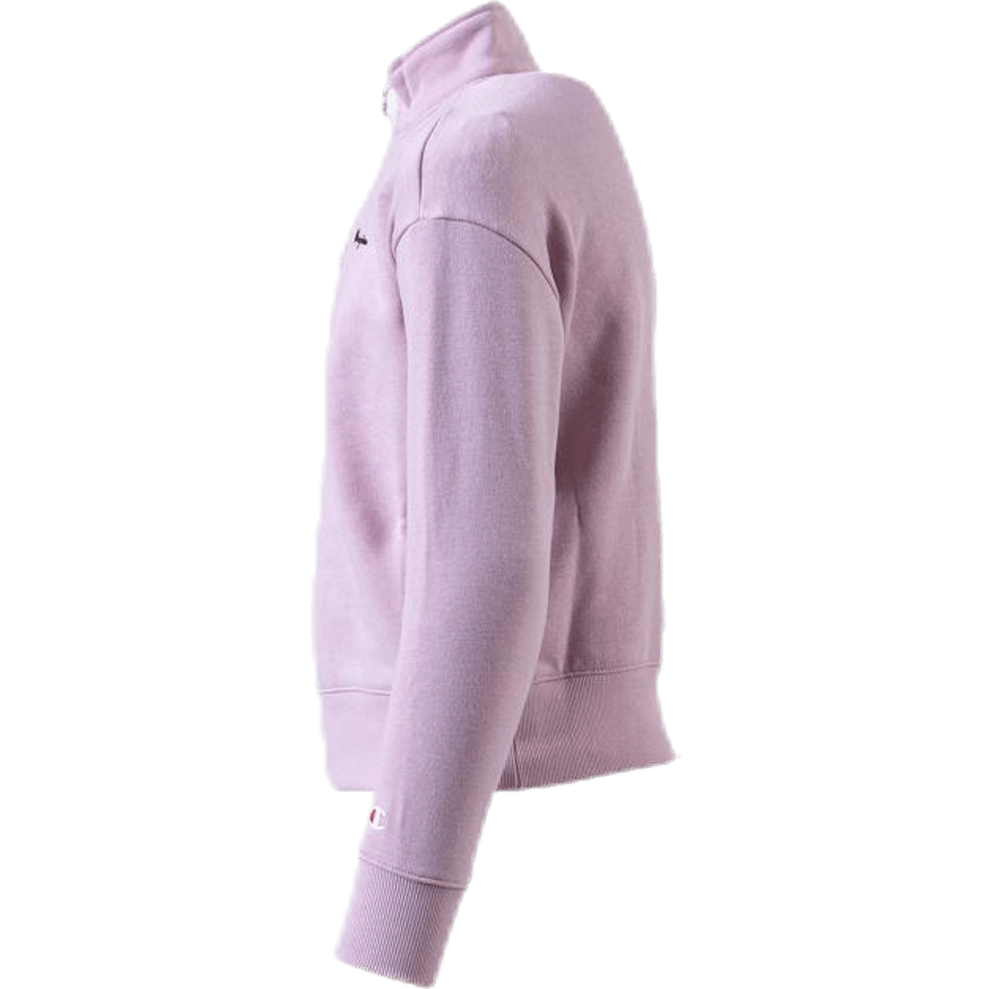 Sweat-shirt demi-zip pour fille rose
