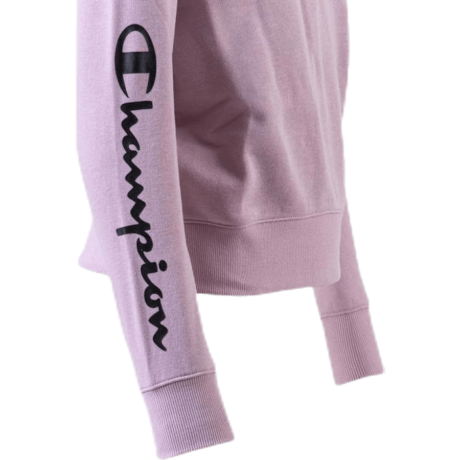 Sweat-shirt demi-zip pour fille rose