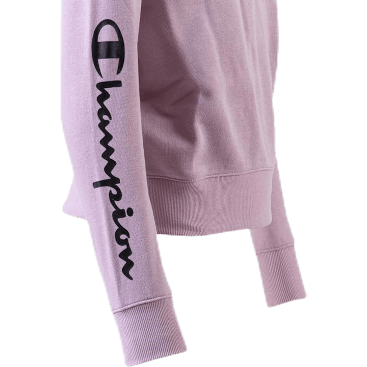 Sweat-shirt demi-zip pour fille rose